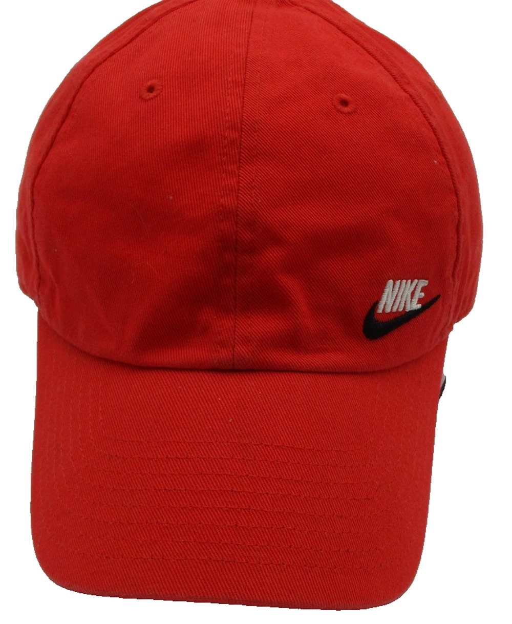 Nike Hat Cap Strap Back Red Heritage86 Baseball Twill Embroidered Mens One Size